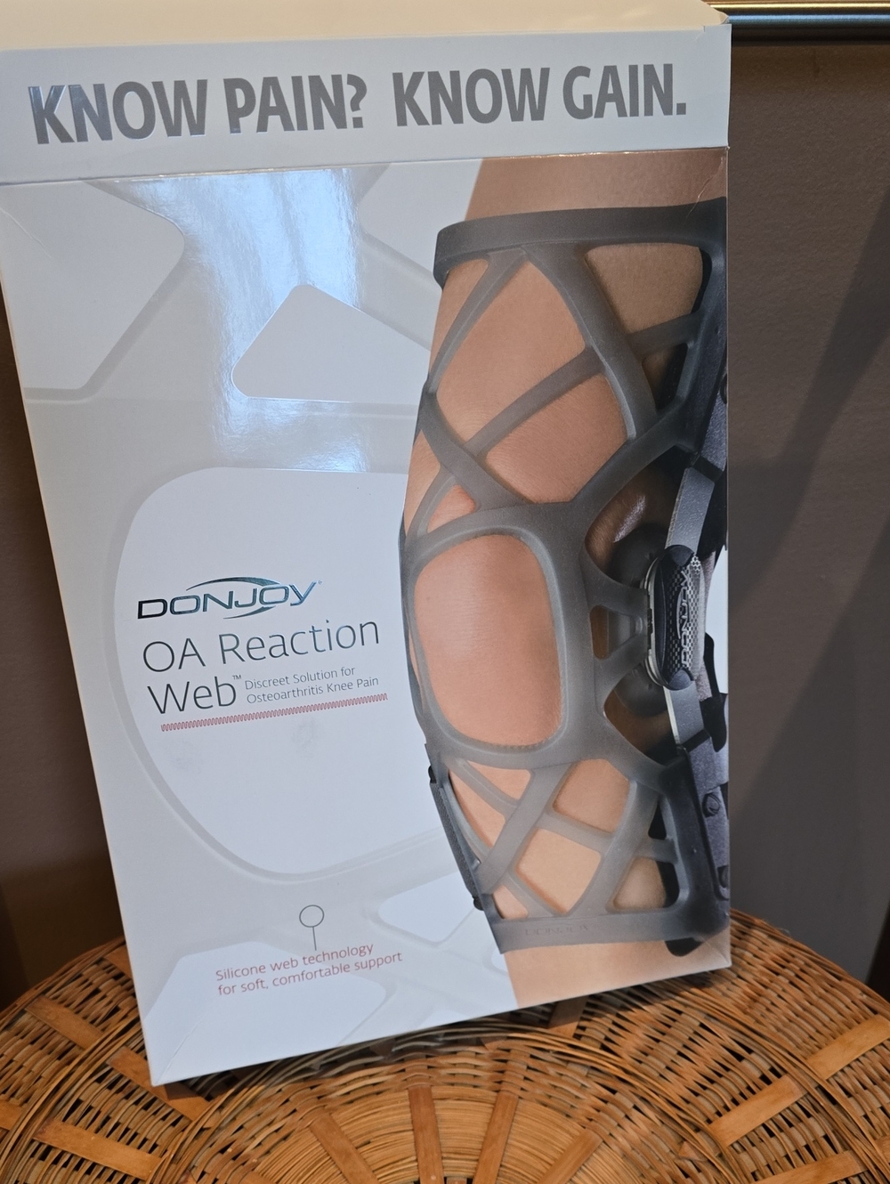 OA Reaction Web Knee Brace Size Small - Gray